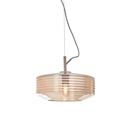Suspension en verre ambre, h. 31cm