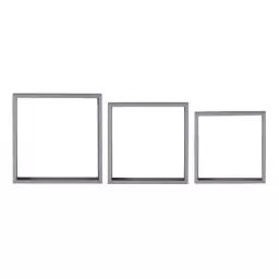 Etagère carré set de 3 MELIE Imitation aluminium