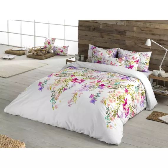 Housse de couette imprimé en percale Coton Multicolore 140×200 cm