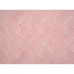Housse de coussin imprimé art déco polyester rose 40 x 40