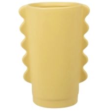Vase en porcelaine jaune H22