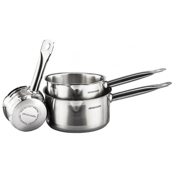 Lot De 3 Casseroles 14,18 Et 20cm Arthur Martin Tous Feux Dont Induction
