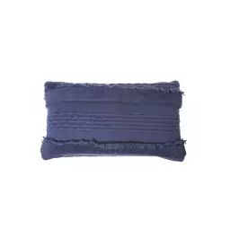 Coussin en coton bleu 30×50
