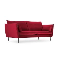 Canapé 4 places en velours rouge