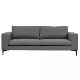 Canapé moderne 3 places en tissu gris