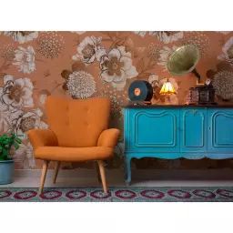 Papier peint panoramique motif floral Caramel 336x280cm