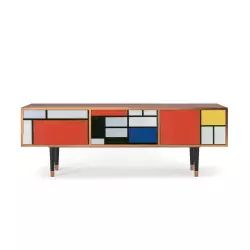 Meuble TV  multicolore 2 tiroirs et 2 portes L 170 cm