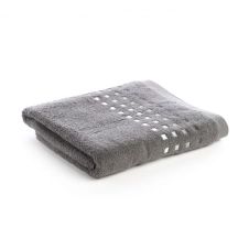 Drap de bain uni en 100% coton gris 100×150