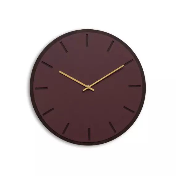 Horloge murale en linoléum rouge D38cm