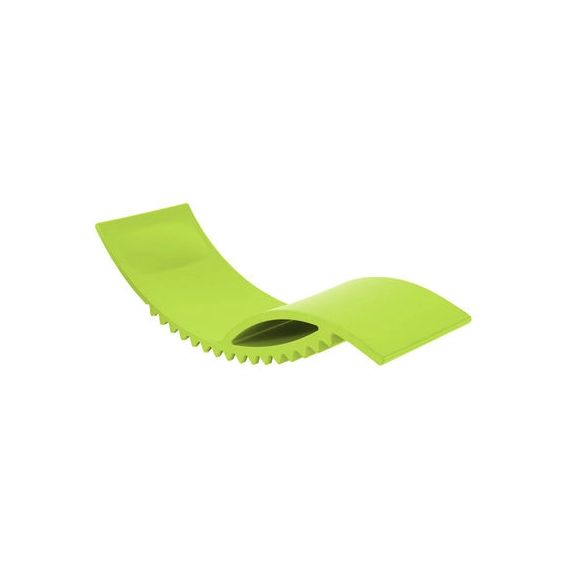 Chaise longue Tic en Plastique, polyéthène recyclable – Couleur Vert – 165 x 65 x 65 cm – Designer Marco Acerbis