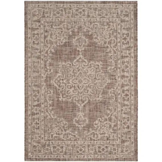 Tapis interieur / exterieur en marron & beige, 122 x 170 cm