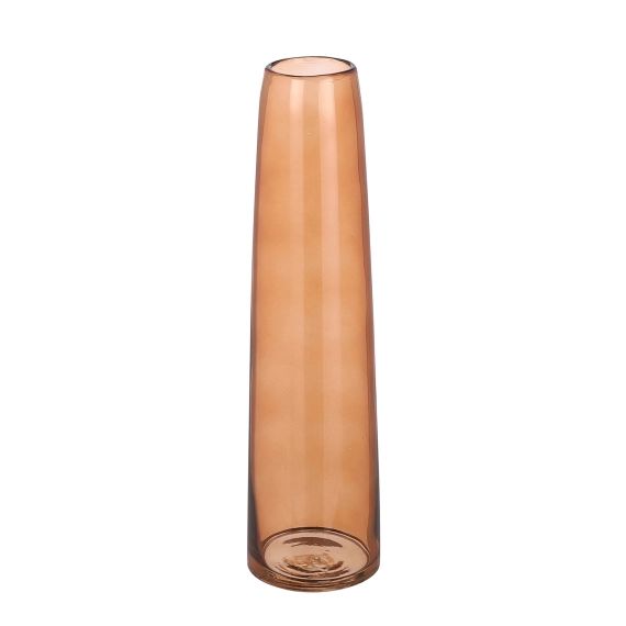 Vase a fleur en verre marron H37.5