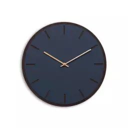 Horloge murale en linoléum bleu D38cm