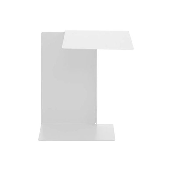 Table d’appoint Diana en Métal, Acier inoxydable verni – Couleur Blanc – 47 x 43 x 53 cm – Designer Konstantin Grcic