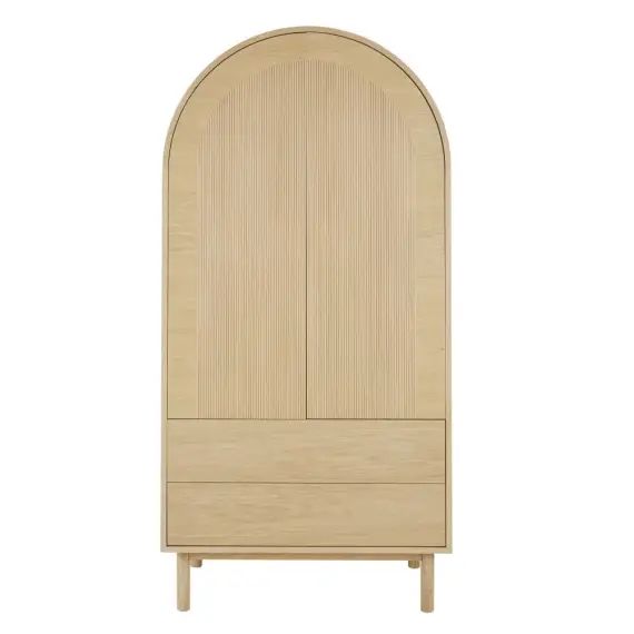 Armoire 2 portes battantes gravées 2 tiroirs