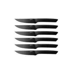 Lot de 6 couteaux en inox noir