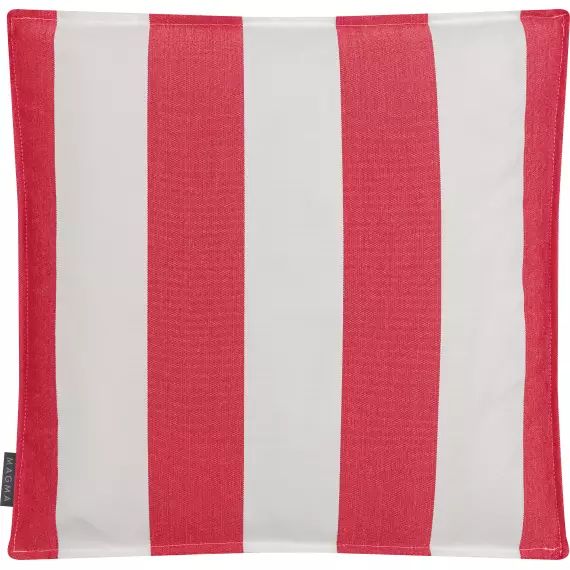 Housse de coussin box » rayures rouge et blanc- 40x40x5 cm »