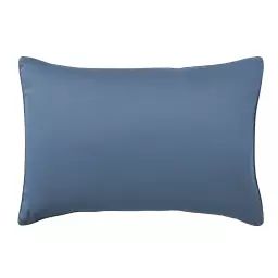 Taie d’oreiller unie en satin de coton bleu marine 50×70