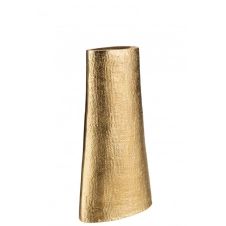 Vase texturé alu or H48cm