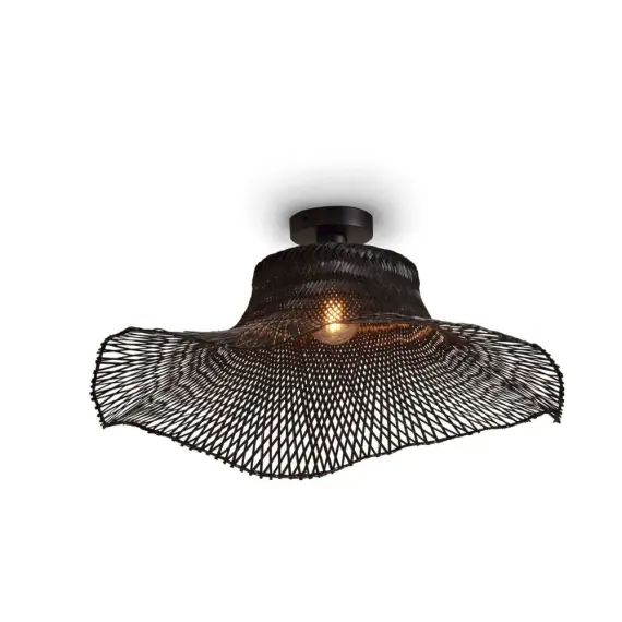 Plafonnier bambou  noir, h. 20cm