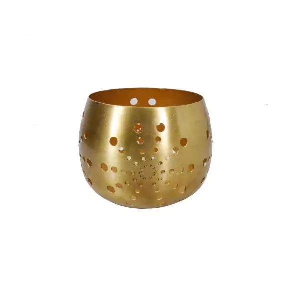 Bougeoir en laiton or S