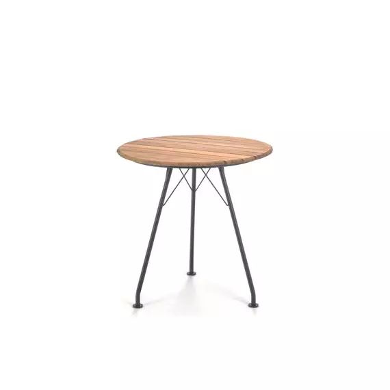 Table ronde Circum en Métal, Bambou – Couleur Noir – 86 x 86 x 74 cm – Designer Henrik  Pedersen