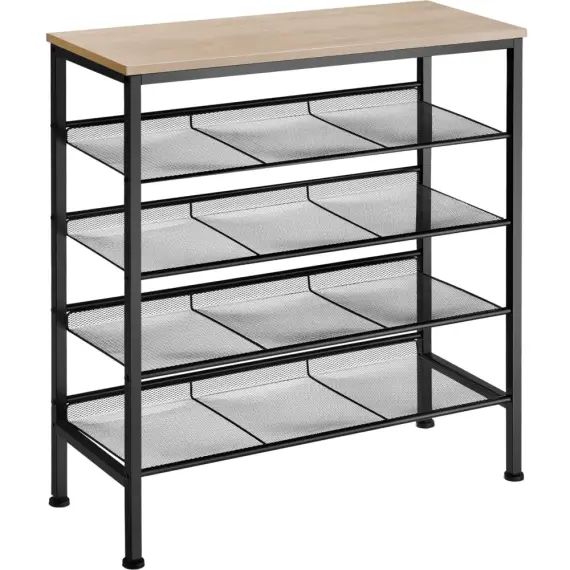 Étagère à chaussures BOURNEMOUTH 75,5×30,5×85,5cm effet Bois clair