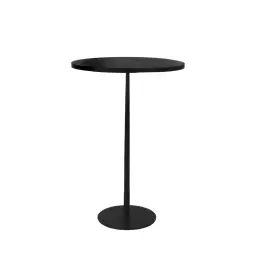 Bistro – Table de bar ronde en bois et métal ø70cm – Couleur – Noir
