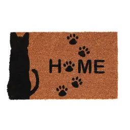 Paillasson en fibres de coco motif animal welcome chat