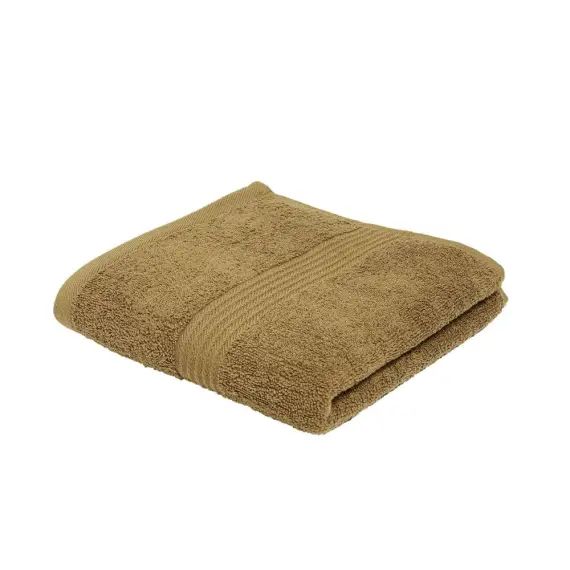 Serviette de bain uni en coton bronze 50×90