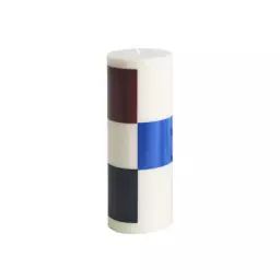 Bougie bloc Column en Cire, Stéarine – Couleur Multicolore – 9 x 9 x 25 cm