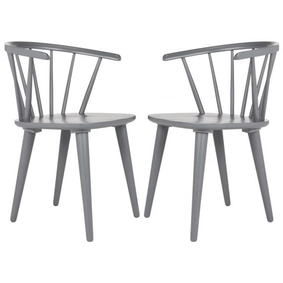 Chaise de table en hévéa gris (x2)