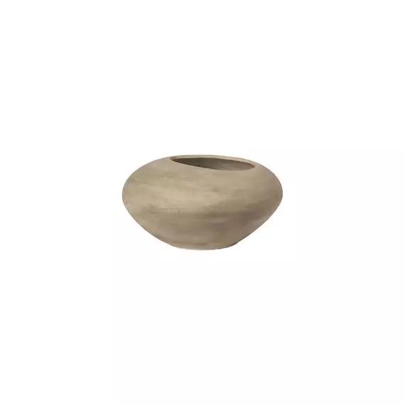 Pot de fleurs Dodu en Pierre, Ciment peint – Couleur Marron – 57 x 58 x 30 cm