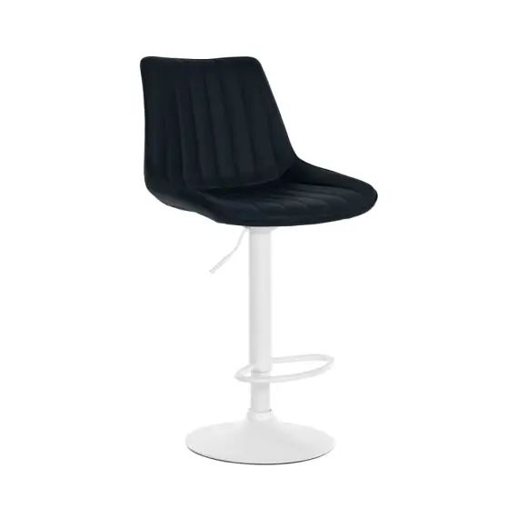 Tabouret de bar similicuir ajustable pivotant similicuir Noir