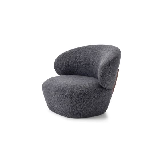 Amrita, fauteuil, tissé bouclé texturé gris ardoise