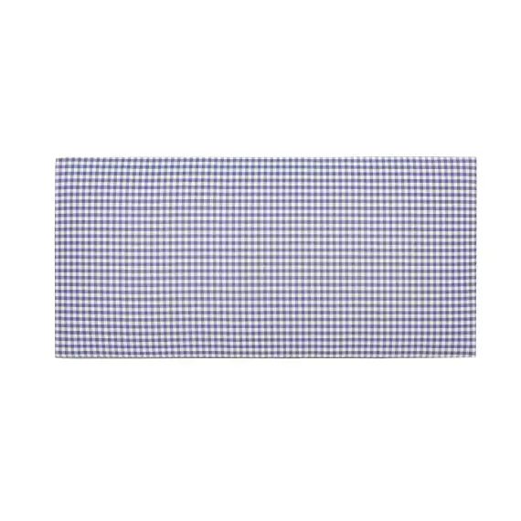 Tête de lit enfants tapissée en vichy bleu 110x52cm