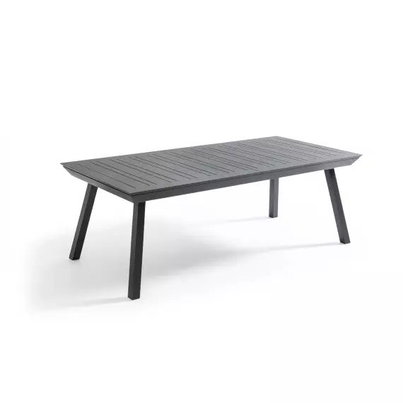 Table de jardin à rallonge extensible en aluminium gris