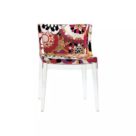 Fauteuil rembourré Mademoiselle en Tissu, Coton – Couleur Rouge – 55 x 58 x 80 cm – Designer Philippe Starck