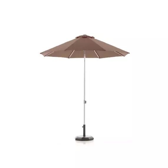 Parasol aluminium diamètre 250 cm chocolat – puerto rico