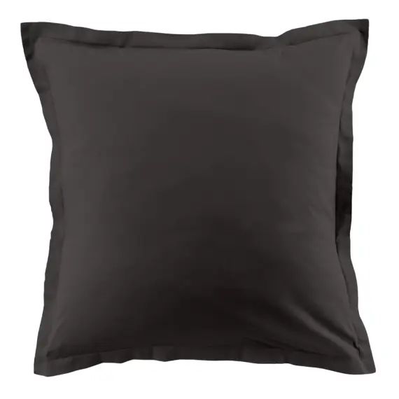 Taie d&rsquo;oreiller coton gris 63×63 cm