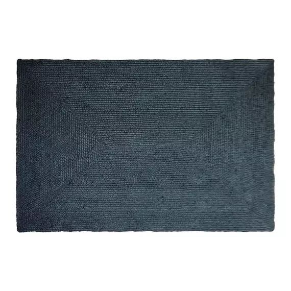 Tapis jute naturel rectangulaire noir –   60 x 120