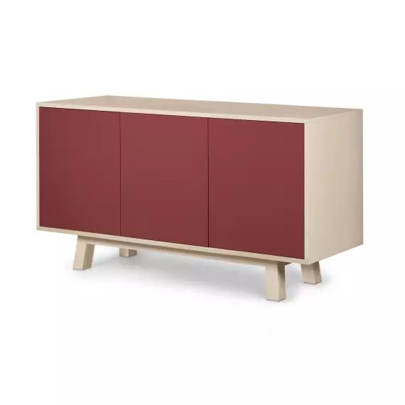 Buffet bas 3 portes 140 cm, en frêne