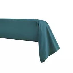Taie de traversin en percale de coton bleu 43×190