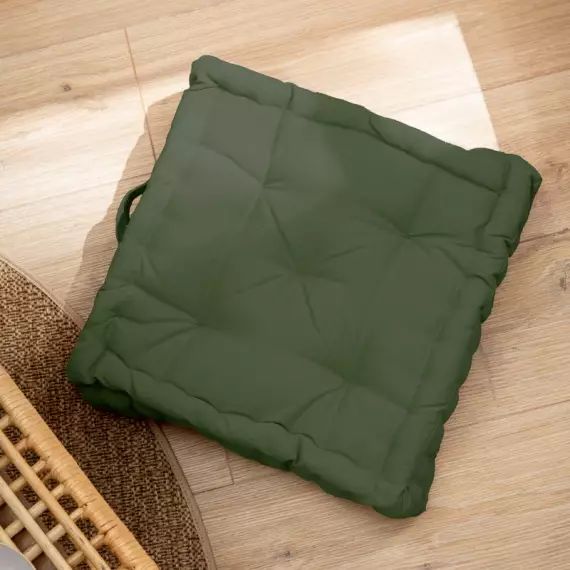 Coussin de sol Luck, vert l.40 x H.10 cm INSPIRE