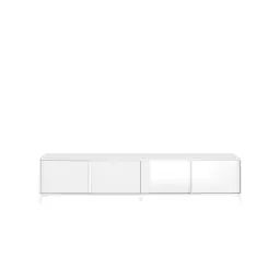 Meuble TV 4 portes – L205 cm – Blanc