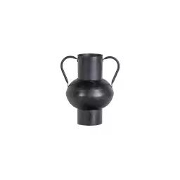 Vase en métal noir H28