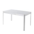 image de tables à manger scandinave Table à manger   laqué blanc brillant  140cm