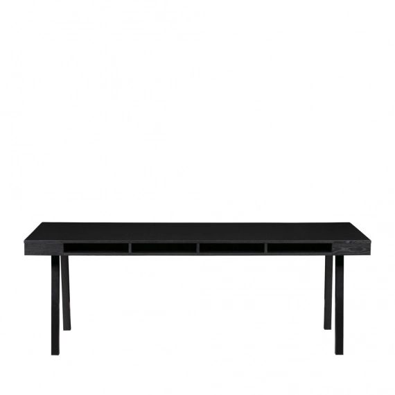 Table à manger en bois et métal noir en A 220x90cm