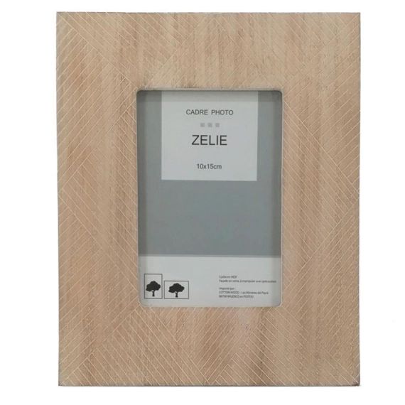 Cadre Zelie, H.15 x l.10 cm naturel mat