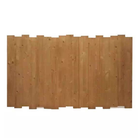 Tête de lit en bois d’épicéa massif en couleur marron pour lit 180 cm